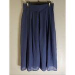 Boutique  Navy Pleated Straight Skirt Size XXL NWOT Photo 3