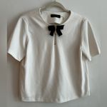 Ivanka Trump White Top with Bow Size S Photo 1