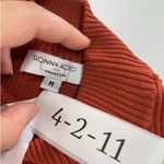 Ronny‎ Kobo Dress Womens Medium Orange Cut Out Knit Twisted Sweater Mock Neck Photo 4