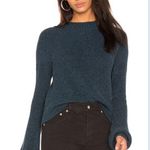 525 America  balloon sleeved mock neck knit sweater large dark teal Photo 0