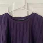 Eileen Fisher Purple Tencel Wide Rib Stretch Shirt Photo 1