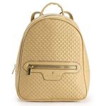 London Fog Peter Nylon Quilted Backpack in Latte New with Tag Sealed in Bag Photo 0