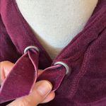 Anthropologie Anthro Daily Practice plum Velour track Y2K Hoodie Pullover Sweatshirt M Photo 9