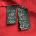 Ralph Lauren Polo Lauren  Red Denim Jacket Women's Small Cropped Trucker Logo Photo 4