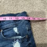 EXPRESS  Distressed Jean Shorts Style Shortie High Rise Women's Size 6 Rolled Hem Photo 2