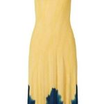 Proenza Schouler Yellow and Blue Sleeveless Dress Sundress Summer Tie Dye Dip M Photo 0