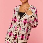 Forever 21 Hello Kitty & Friends X Argyle Cardigan Sweater Women’s Size M Photo 1