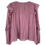 &merci &Merci Mauve Peasant Ruffle Boho Blouse Top Photo 8