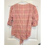 Como vintage ‎ Plaid Tie-Front Top Button Down Blouse 3/4 Sleeve XS Photo 5
