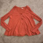 Free People Orange Babydoll Henley Photo 1