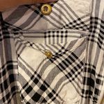 Miss Lili  Black And White Plaid Challis Tunic Top Size 1X Photo 6