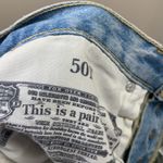 Levi's Premium 501 Button Fly Distressed/Ripped Light Wash Cutoff Jean Shorts Photo 3