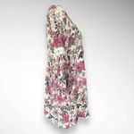 Entro  Long Sleeve Pink Beige Gray Floral Baby Doll Dress Medium | NWT Photo 3