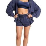 PINK - Victoria's Secret PINK Ivy Fleece Full Zip Sweatshirt Navy Blue Womens Large NWOT Photo 0