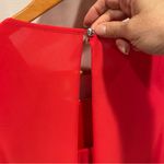 Flowy lipstick red sleeveless rhinestone collar bling top peek a boo back Silver Size M Photo 11