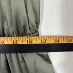 JLo Satin Halter Dress Womens S Olive Green Wrap Skirt Romantic Chic Wedding Photo 3