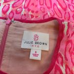 Julie Brown  pink leopard print sheath dress sz 6 Photo 4