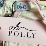 Oh Polly  Yara Ruffle Mini Dress Beige Fitted Long Sleeve Women's Size 6 Clubwear Photo 12