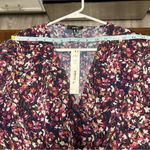 AQUA NWT Brand Floral Wrap Dress in Pink and Navy Size M Photo 11