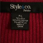 Style & Co Silk Wrap Blouse Womens PL silk Babydoll Y2K Sleek Office Photo 2