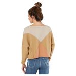 Free People  Montauk Pieced Sweatshirt Khaki Combo Size XS Photo 3