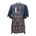 Dress the Population  Black Toni Lace Flutter Sleeve Mini Dress Size Small NWT Photo 4