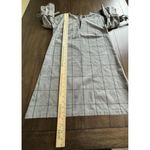 Waverly Grey Windowpane Plaid Tie Sleeve Plaid Shift dress gray Photo 5