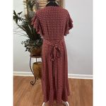 Max Studio  Women M Short Flutter Sleeve Wrap Babydoll Dress Ruffle Barbiecore Photo 5