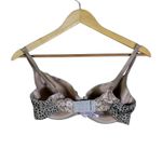 Victoria's Secret  34D Lace Lined Demi Double Print Bra Beige Leopard Photo 2