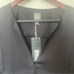 Worthington XXL Solid Black Sleek Women's Blouse Short Sleeve Flowy Photo 3