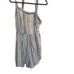 Striped Romper Casual Summer Sleeveless Blue White Lined‎ Size M Photo 1