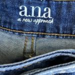 a.n.a  Mid Rise Denim Shorts with Distressed Hem Photo 3