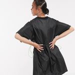 COLLUSION Black T Shirt Nylon Mini Dress Photo 2