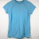 Athleta Blue Momentum Seamless Short Sleeve Top Photo 0