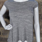 SO  Top Heather Gray Woman's Junior's Size‎ 7/8 Short Sleeve Shark Bite Hem Photo 0