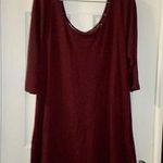 Heart soul  Plus Maroon Knit Scoop Neck Dress 1X Photo 0