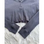 SKIMS Waffle Henley Long Sleeve Ash Size XL Photo 6