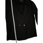 Elodie at Anthropologie 100% Polyester Women Jacket Black Blazer Photo 7