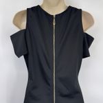 Available by Angela Fashion Cold Shoulder Dress Womens Small Black Beaded Mesh Photo 6