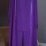 Women’s Purple Chiffon 3 Piece Pants Suit Mother of the Bride Plus Size 16 NEW Photo 0