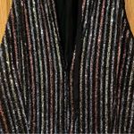 Anthropologie Maeve by  Disco Halter Wide Leg Metallic‎ Striped Jumpsuit Size 8 Photo 14