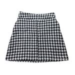 Gracia NWT Houndstooth Black White Gray Mini Skirt Small Photo 3