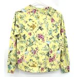 Elie Tahari Size XS Long-Sleeve Crewneck Pullover Yellow Pink Blue Floral Print Photo 1
