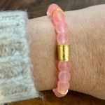 Handmade NWT Handcrafted Bubblegum Pink Frosted Bracelet Photo 2