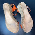 Maypol  Brown Leather Woven Wedge Heels Platform Sandals Women's Size 38 US 7.5 Photo 6