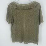Veronica Beard  Jeans Dubois Ruffled Pima Cotton T-Shirt Light Army size M $158 Photo 8