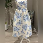 SACHIN + BABI BHLDN Anthropologie Blaine
Taffeta Blue Floral Dress Size US 6 Photo 3