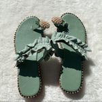 Pearl pineapple ruffle sandals macaron green 8.5 Photo 5