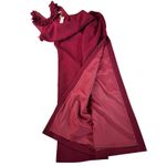Trina Turk  NWT Burgundy Formal Gown Ruffle Neck Maxi Dress Size 14 $368 Photo 5