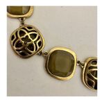 Jewel Kade gold tone and green bib vintage necklace Photo 3